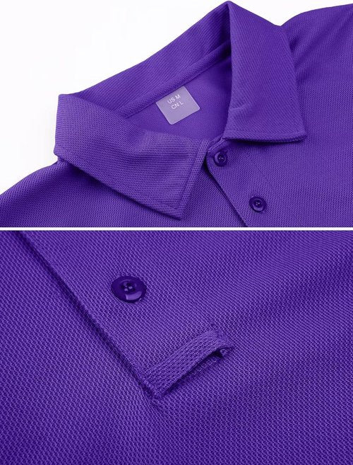 MAGCOMSEN Men's Quick Dry Tactical Polo Shirt - Short Sleeve Pique Jersey Golf Shirt