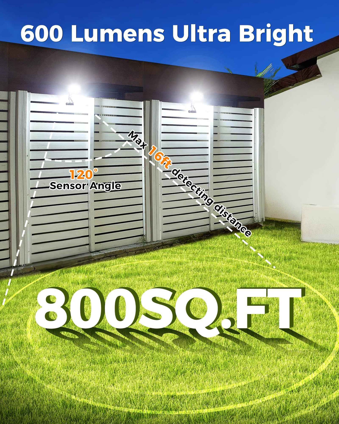 Thumok Solar Motion Lights Outdoor,600LM Motion Sensor Solar Light with Flexible Octopus Tripod,Dual Charging,Outdoor Sercurity Lights for Deck Fence, Garden,Camping,Patio (Black, 1)