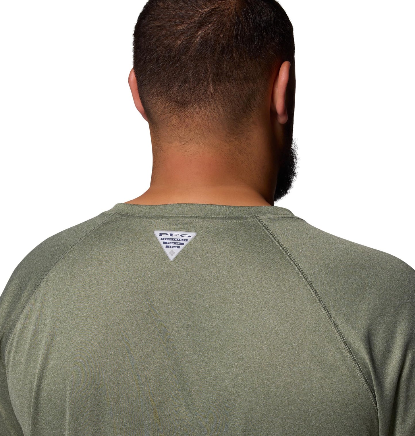 Columbia Men's PFG Terminal Tackle Long Sleeve Fishing Shirt, Cypress Heather/Carbon Logo, Medium