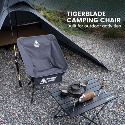 ONETIGRIS Tigerblade Camping Chair, Lightweight Folding Backpacking Hiking Chair, Compact Portable 330 lbs Capacity