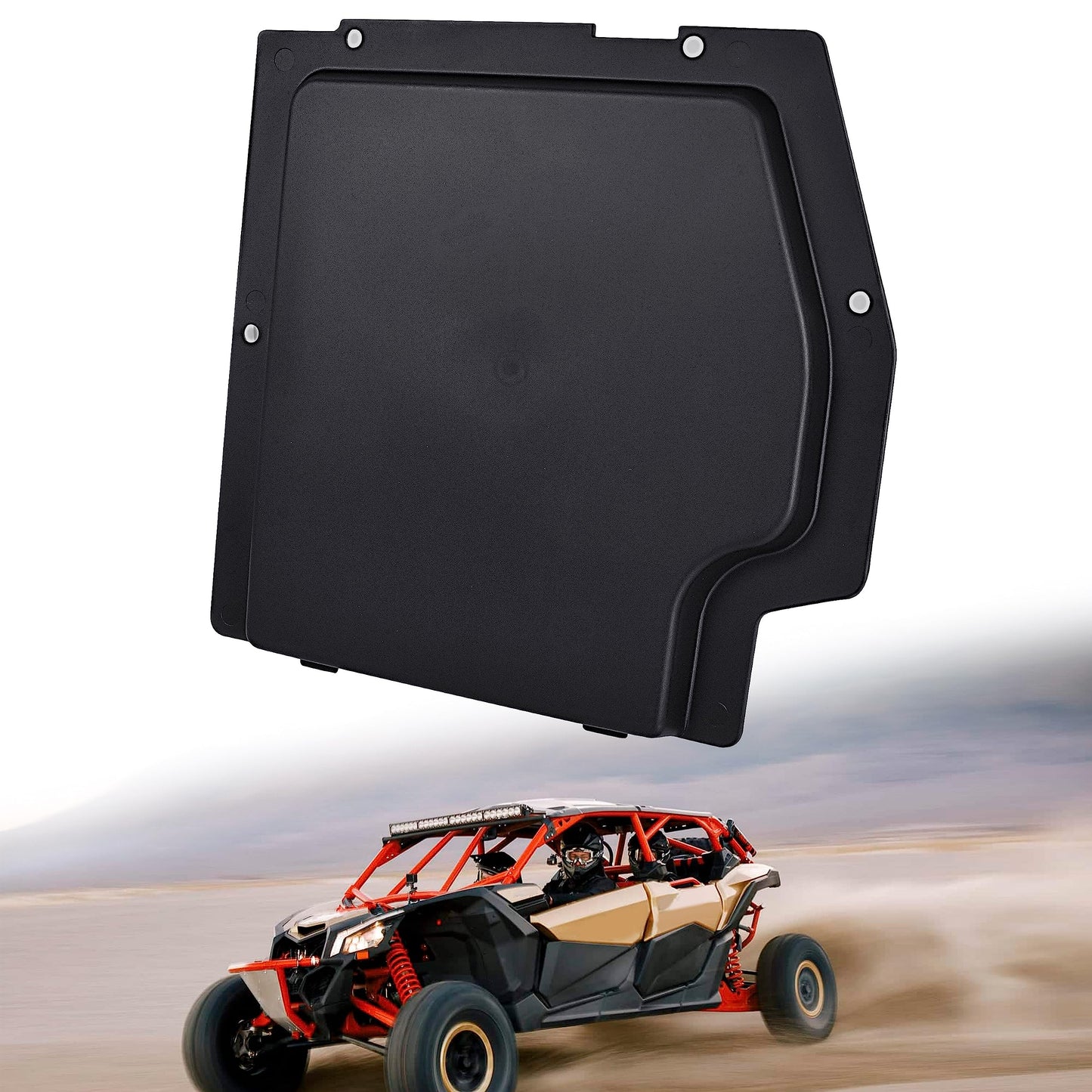KATIMOTO Black Battery Cover Kit for Can Am Maverick X3 / X3 MAX 2017-2025 All Models Accessories, Maverick X3 Plastic Battery Pack Protection Plates (1 PCS)