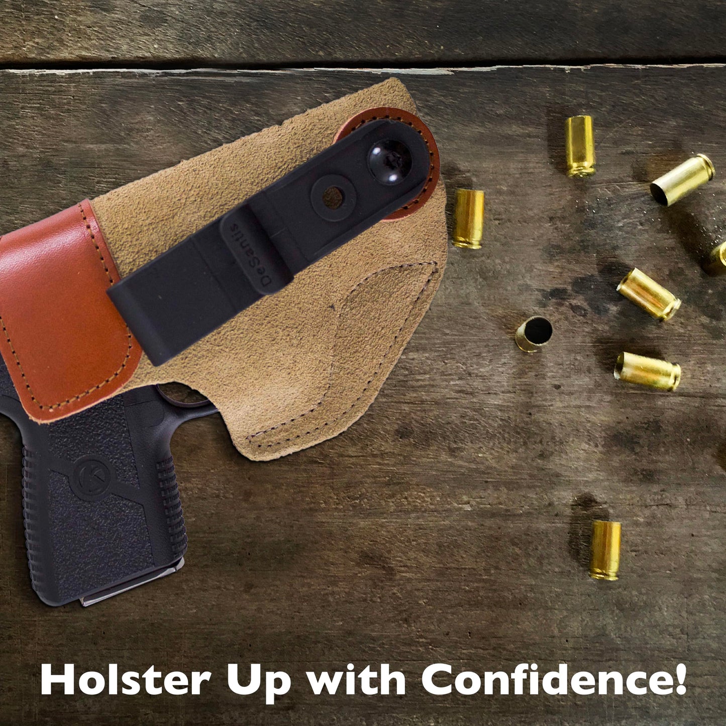 DeSantis Sof-Tuck IWB Holster - Compatible with Ruger SR9 Compact, S&W M&P Shield 9, Shield .40, Shield M2.0 0,M2.0 .40, Walther CCP, SCCY CPX-1, CPX-2, MC1SC, S/A Hellcat 3"" - Right Hand Fit, Black