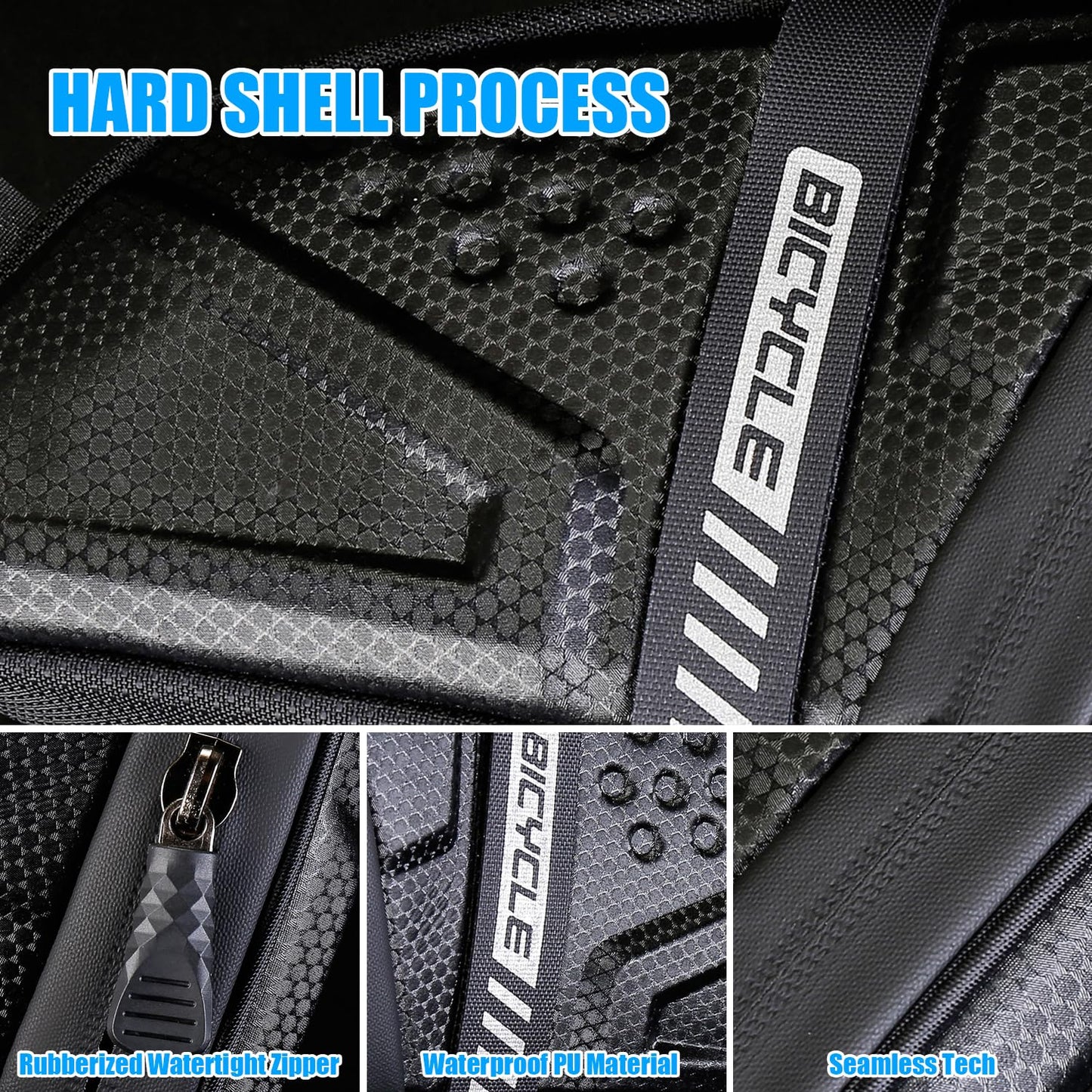 EVA hard shell waterproof bike saddle bag Seat bag Bike bag under seat 1 litre Bike tail bag Bike Rear bag Bike riding Accessories Storage bag Bike wedge bag Mountain road bike
