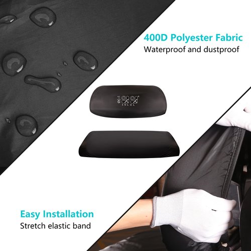 10L0L Golf Cart Seat Dust Cover - Waterproof, Dustproof, Sun-Proof Seat Protector for Yamaha EZGO, Club Car,All-Season Weather Resistant Front & Rear Seats Protection