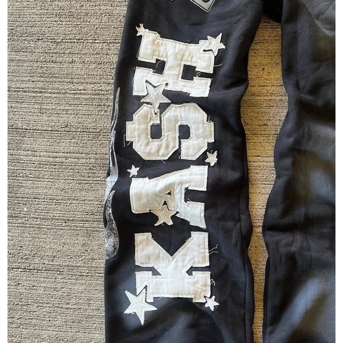 Double Waisted Sweatpants Men Y2k Graphic Embroider Y2k Sweatpants Men Graffiti Streetwear Wide Leg Boxer Sweat Pants（Grey，Medium）