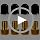 8-Piece Brass Presta to Schrader Valve Adapter Set with Tire Valve Covers