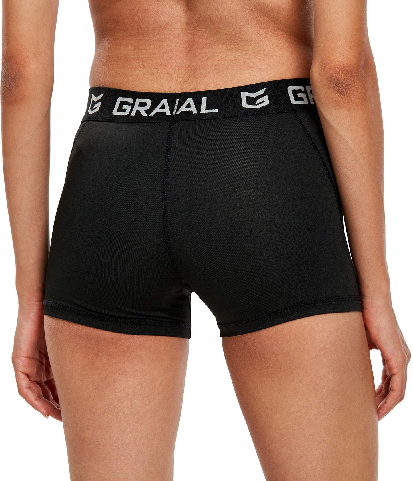 Women's Spandex Compression Volleyball Shorts 3" /7" Workout Pro Shorts for Women (3 Pack:Black/Black/Black, S)