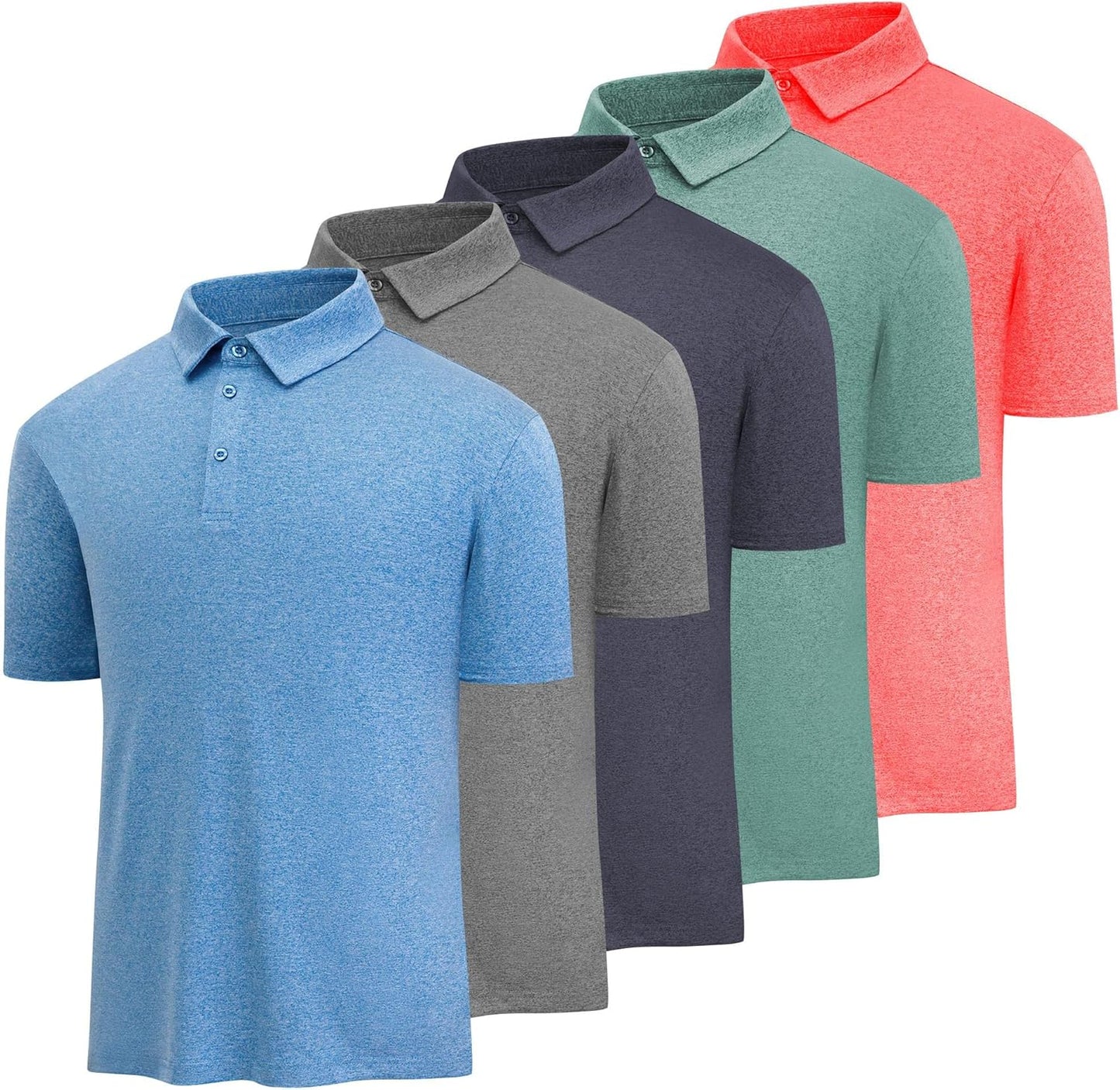 Skiennix Golf Polo Shirts - Casual Moisture-Wicking Quick-Dry Short Sleeve for Men