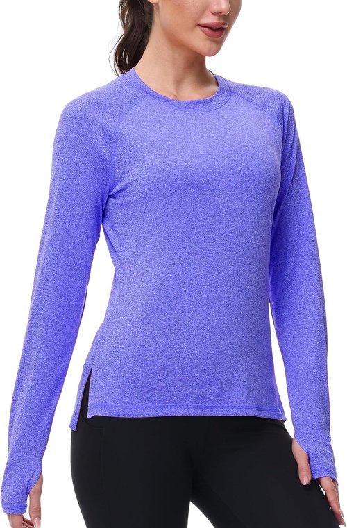 Isnowood Women's UPF 50+ Sun Protection Long Sleeve Shirts - Athletic Swim & Hiking Tops
