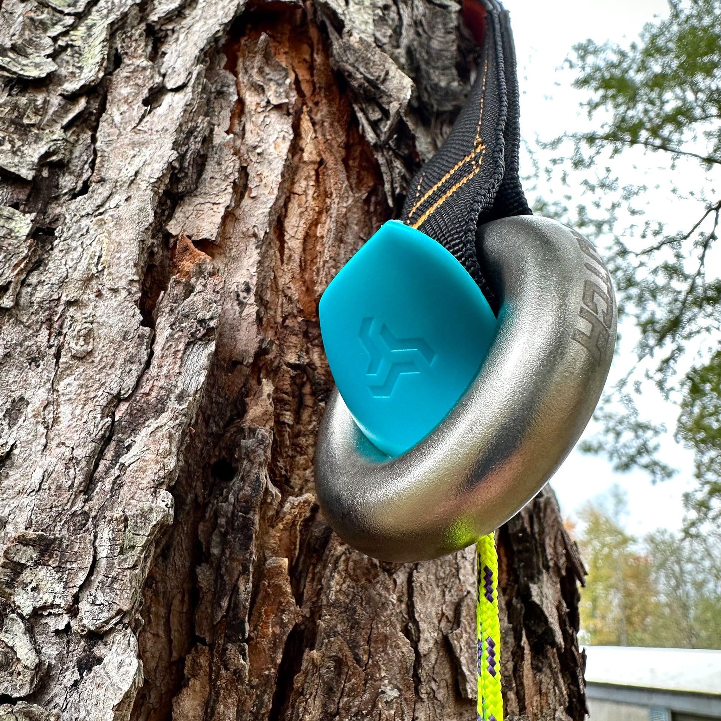 Notch Pebble Retrieval System Used by Arborists to Retrieve Climbing Systems & Friction Savers from Trees, for use with Friction Rings up to 28mm Diameter, High-viz Cordage Loop - Pair (99562)