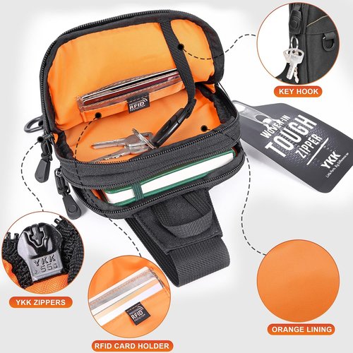 HILOMON RFID Blocking Small Sling Bag - Versatile Mini Crossbody for Travel & Hiking | Unisex Design
