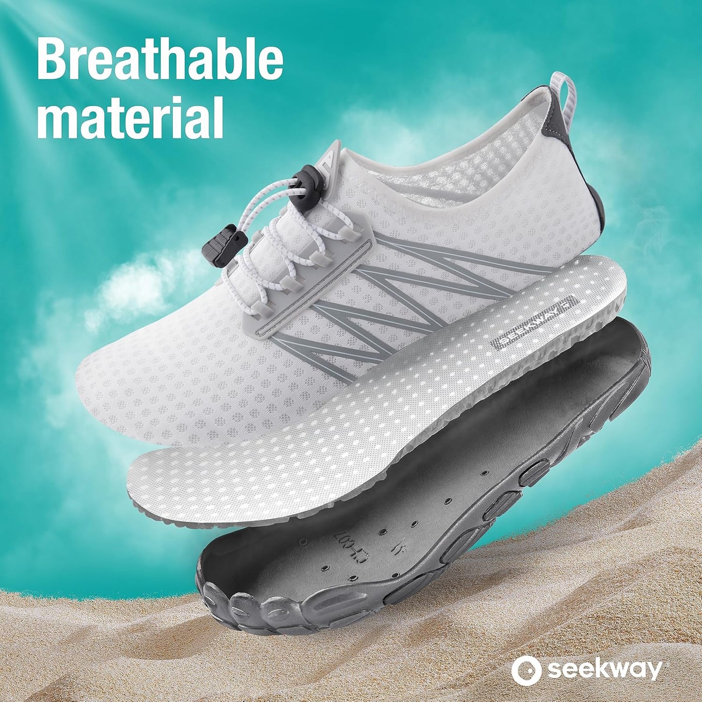 SEEKWAY Water Shoes - Quick-Dry Aqua Socks for Men & Women | Ideal for Beach, Swim, and Hiking