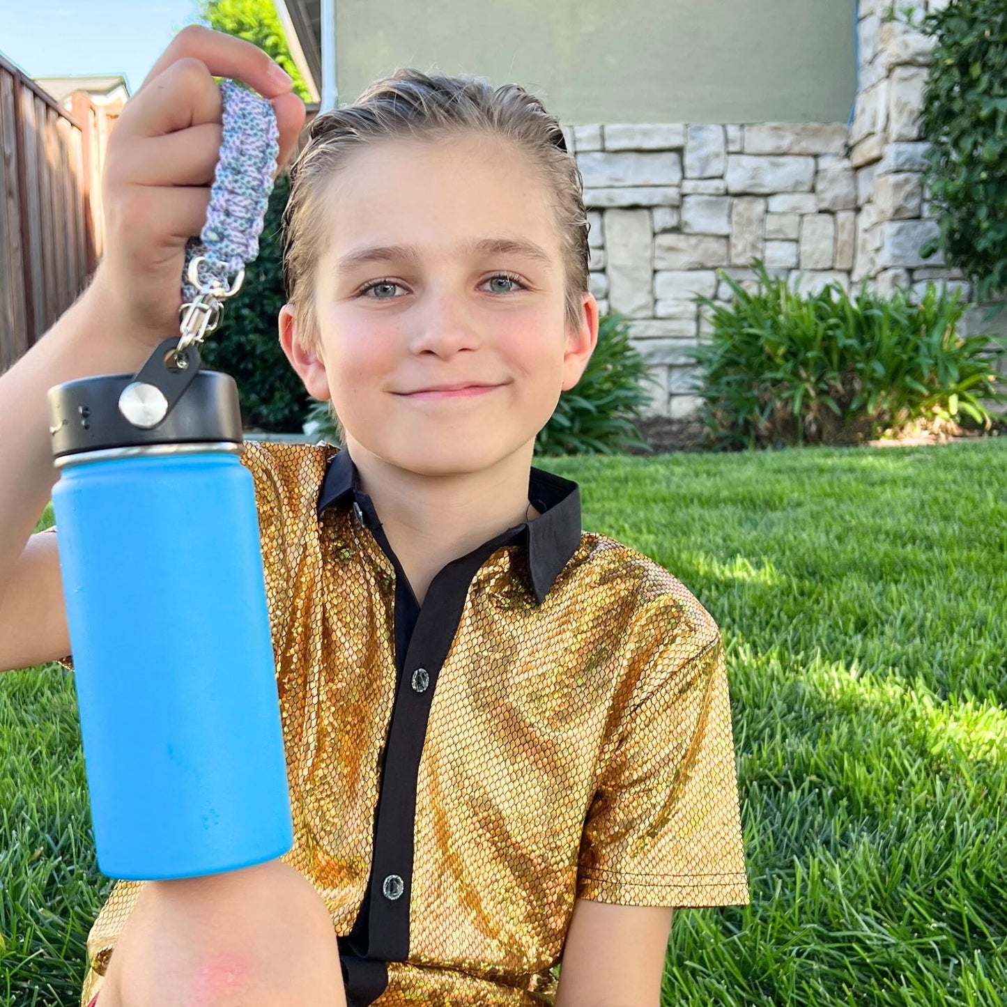 Gearproz HydroCord 3.0 H, Replacement Handle and Clips for Hydroflask Lids with Rivets, Fits Wide Mouth Bottles 12oz-64oz, Shoulder Strap, Water Bottle Handle, Durable Carrier (Black)