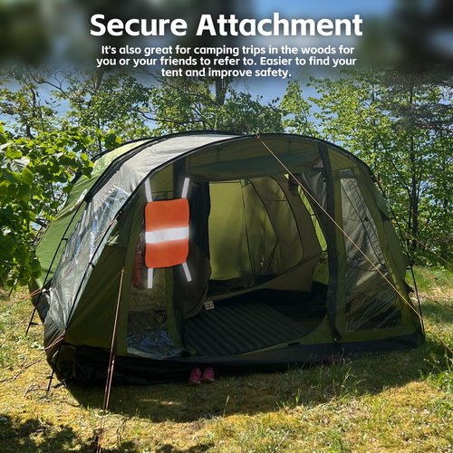 Watayo 3 Pcs Blaze Orange Safety Panel- 9 x 12 Inch Blaze Orange Panel Hunting Mesh- Orange Tent Backpack Cover Safety Panel with Reflective Strips for Field Hiking Camping Biking