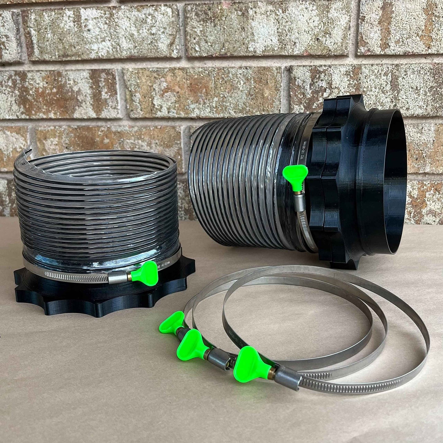 6" Port MagDuct Systems 10PC Starter Kit - Magnetic Dust Collector Quick Disconnect - Heavy Duty Neodymium Magnets On All Ports