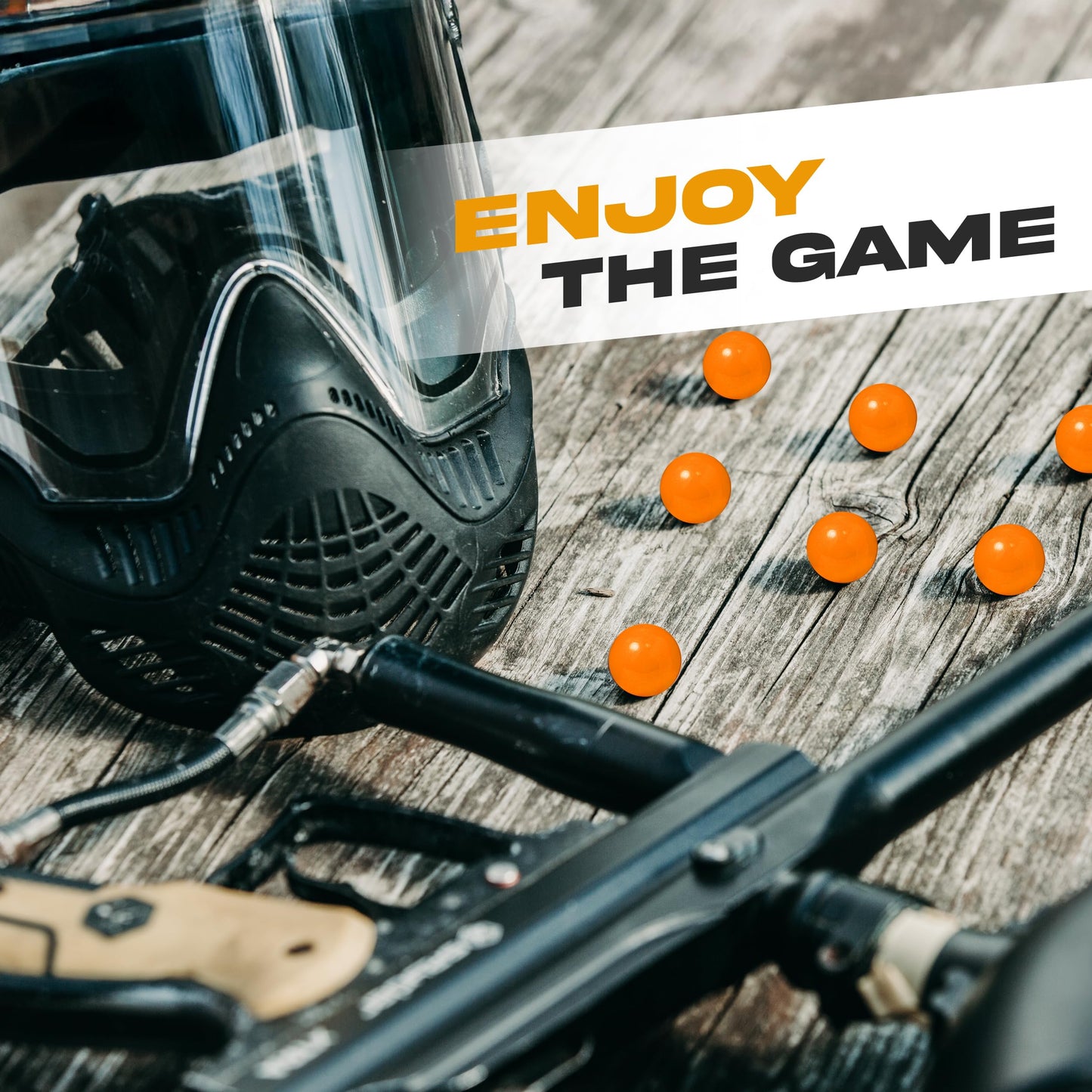 3Skull .43 Caliber Paintballs for Umarex T4E Paintball Pistols .43 Cal Ammo, Orange - 200 Count