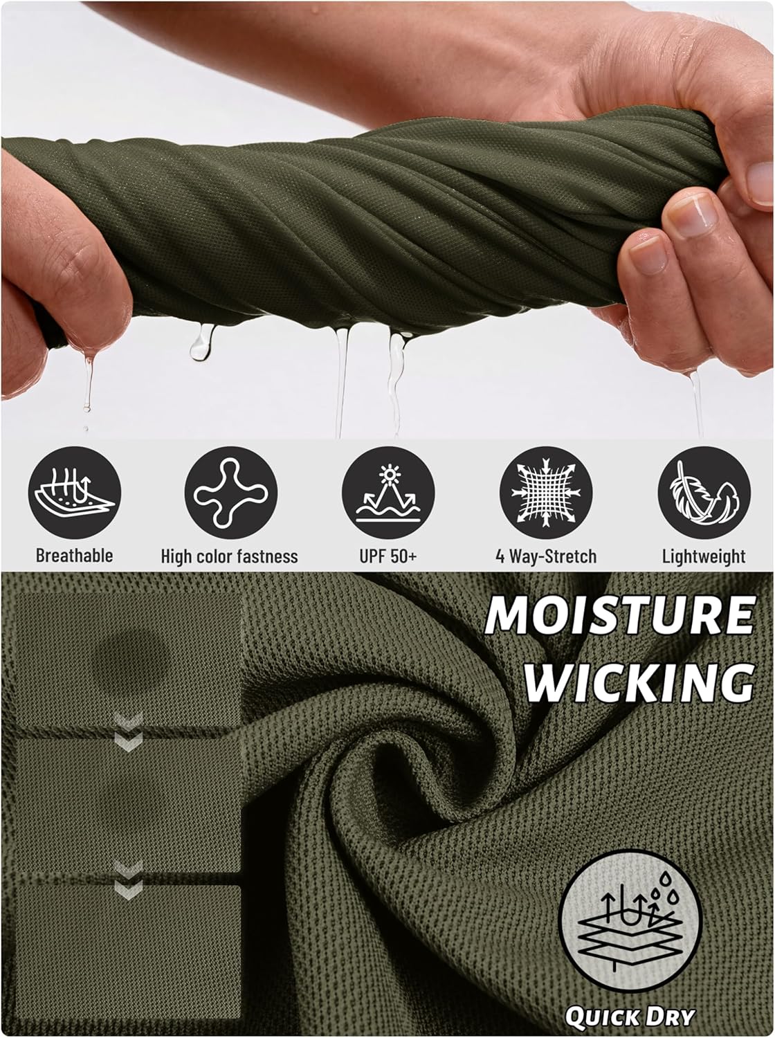 TACVASEN Polo Shirts for Men - Dry Fit Short Sleeve Tactical Golf Shirt | UPF 50+ Protection
