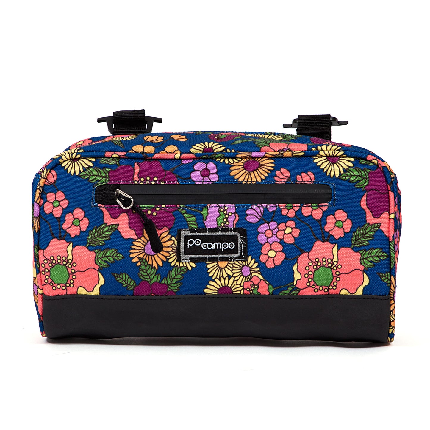 Po Campo Domino Handlebar Bag - Large, Waterproof Bicycle Storage Baskets for Front Mount - Lightweight Bike Bags That Convert To Crossbody (Meadow)