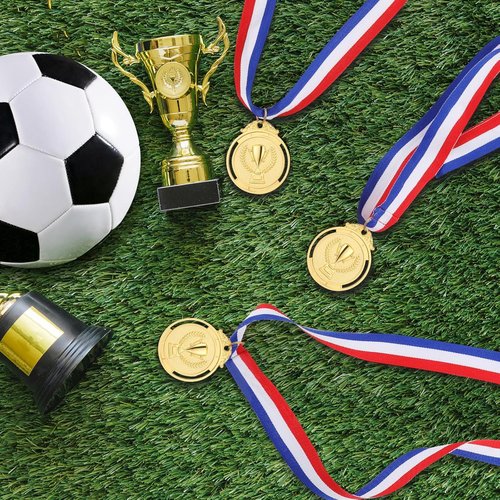 Gold Medal | 12-Piece Kids Reward Medals with Neck Ribbons - Olympic Style 2 Inch for Sports & Competitions