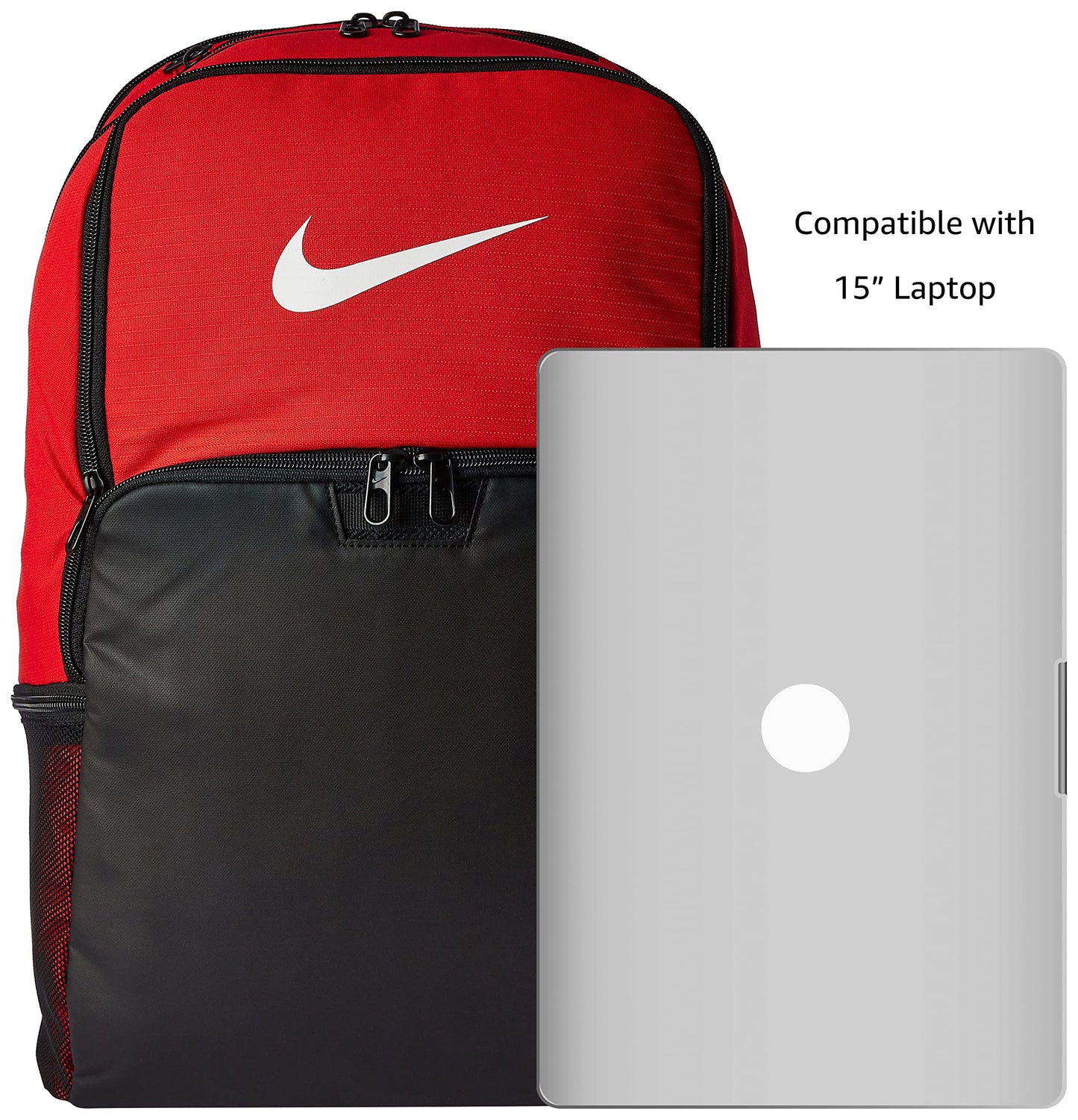 NIKE Brasilia XLarge Backpack 9.0, University Red/Black/White, Misc