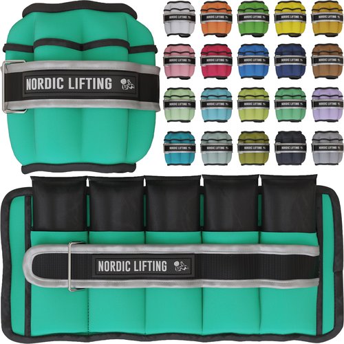 Nordic Lifting Adjustable Ankle Weights for Women & Men – 1 Pair (2–10 lbs) Wrist, Arm & Leg Weights for Gym, Yoga & Home Workouts – Secure Fit Strap Design – Durable Fitness Training Equipment