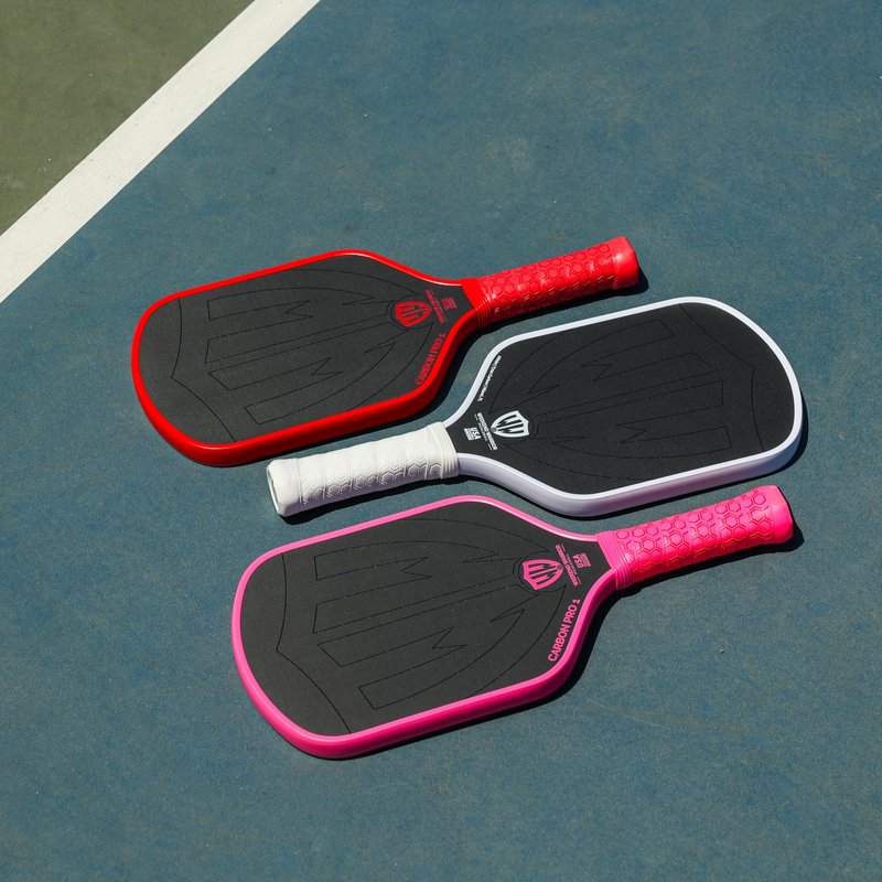 Weekend Warrior Pickleball Paddle - USAPA Approved - T700 Carbon Fiber for Ultimate Spin - Elongated Handle and Shape for Power - Paddle Cover, Paddle Eraser, Lead Tape, Sweatband Included