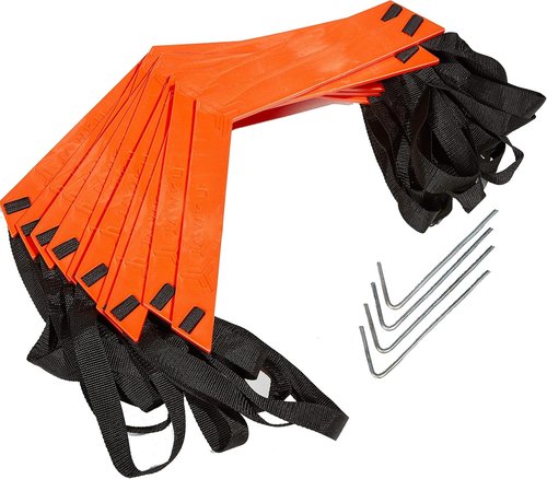 JAWKU Speed Ladder - Extra Long 21-Foot with 15 Rungs for Enhanced Balance and Agility Training