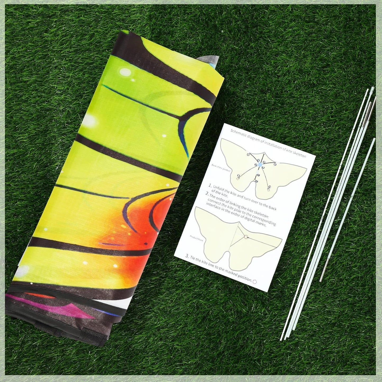 Silipull Butterfly Kite - 55" x 28" Large Colorful Kite with 328ft String for Adults & Beginners