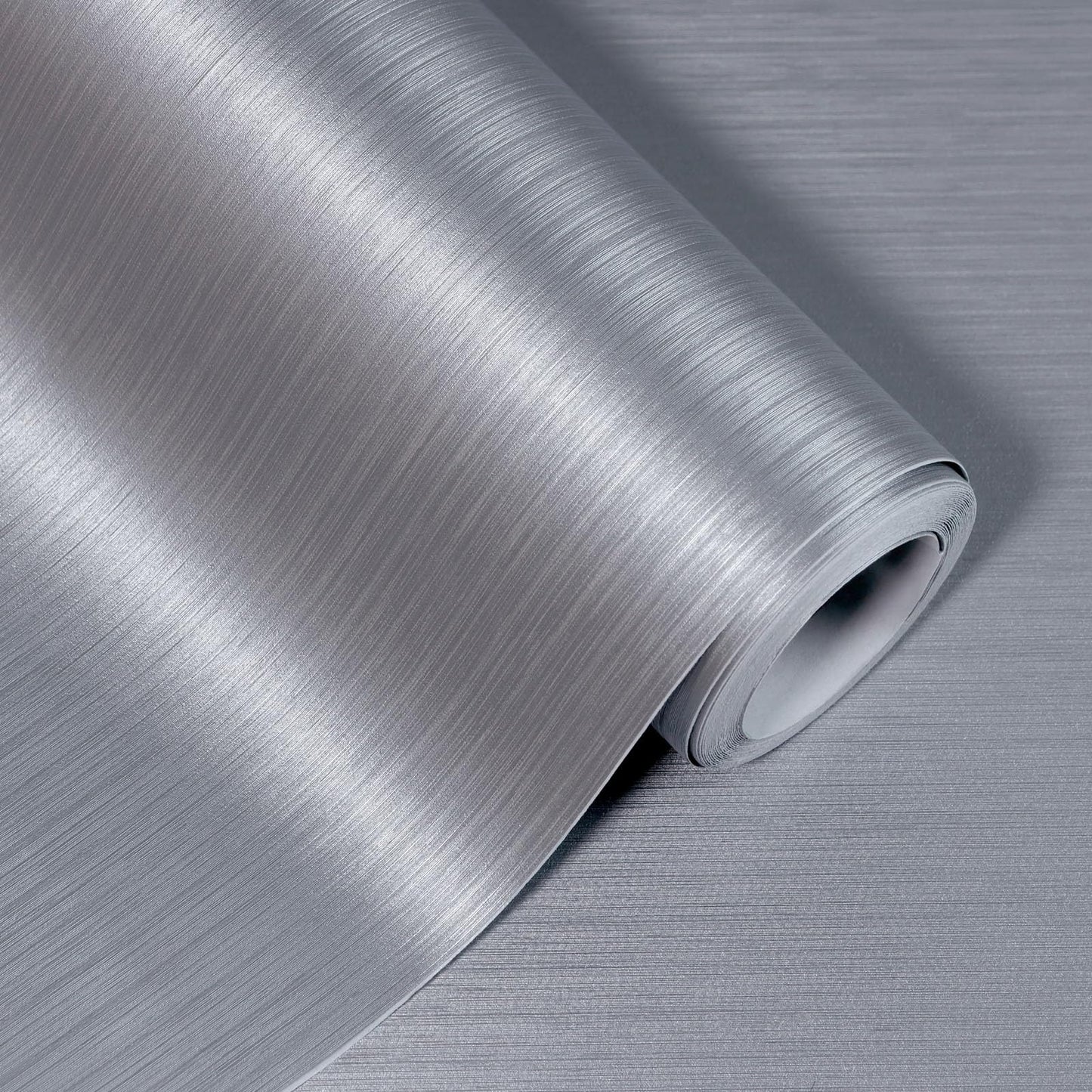 wishFIRE Silver Peel and Stick Wallpaper 15.7"×118" Metallic Textured Contact Paper Modern Waterproof Wall Paper Removable Self Adhesive Vinyl DIY Decor Wallpaper for Bedroom Kitchen Cabinets Fridge