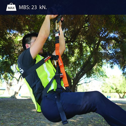 Fusion Chest Harness Climb Stika - (5,000 LBS Rated) Heavy Duty Chest Harness for Hiking, Tree Climbing, Ziplining, Rock Climbing, Rappelling
