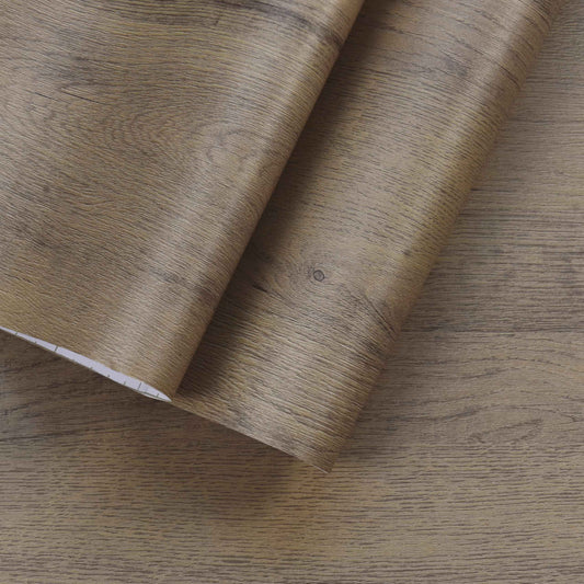Aikesili 48''x197'' Large Wood Wallpaper Brown Wood Contact Paper Self Adhesive Wood Grain Contact Paper for Furniture Countertops Bubble Free Design Thick Removable Waterproof Top Vinyl Wrap