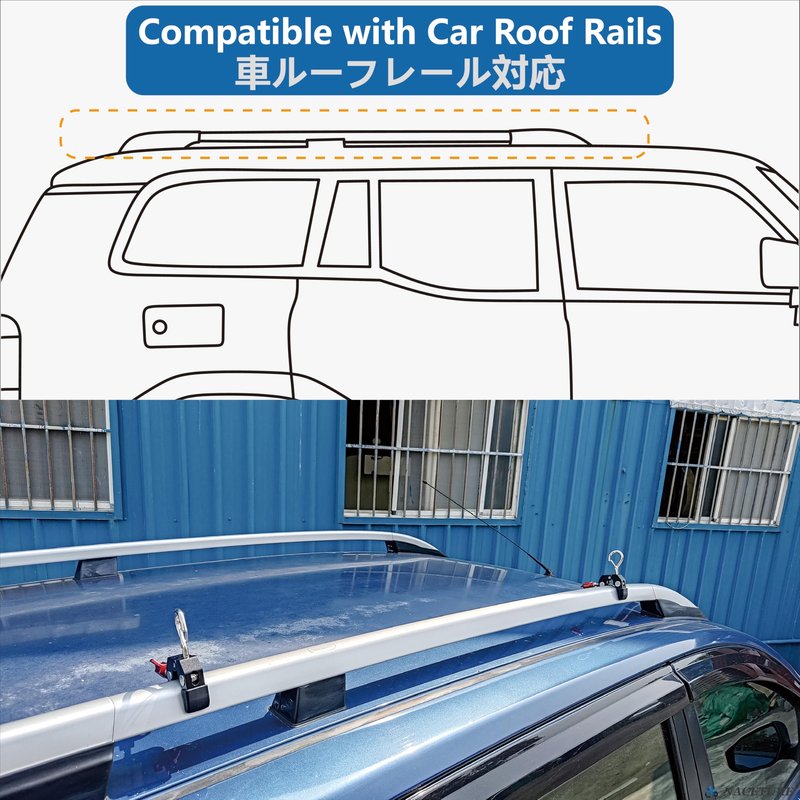 Car Tent Holder Hooks- Secure & Scratch Free Car Roof Mount Camping Hooks with Easy to Install Knob Mechanism & Carabiner Clip- Anchor Awning Hooks for Campers- Durable Outdoor Tent Hooks for Car