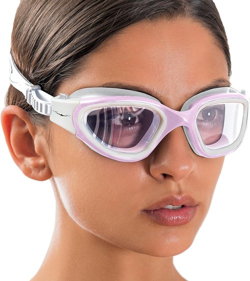 AqtivAqua Swimming Goggles - DX Wide View Anti-Fog Swim Goggles for Adults | Leak-Proof Design