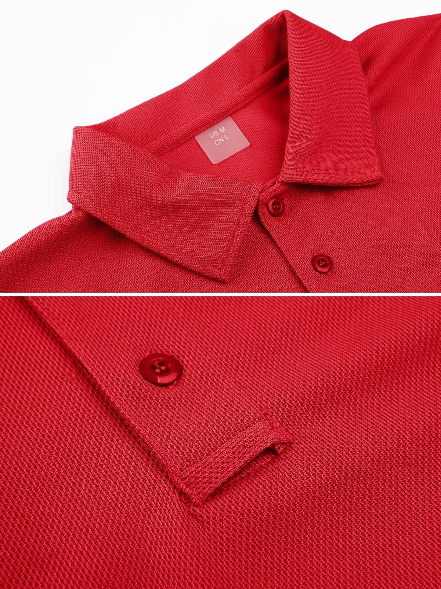 MAGCOMSEN Red Polo Shirts for Men Golf Polos Fishing Shirts Casual Shirts Quick Dry Summer Shirt Tomato Red XXL