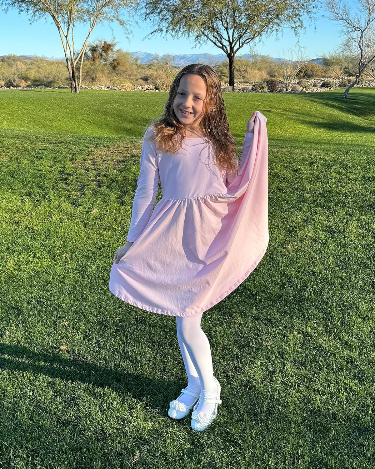 Stelle Girls' Ultra Soft Pro Dance Tights - Comfortable Ballet Footed Design | Toddler to Big Kid Sizes