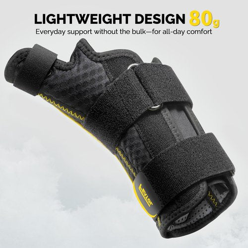 FEATOL Thumb Brace Right Hand - Ergonomic Support for Trigger Thumb, De Quervain's Tenosynovitis, Lightweight Wrist Brace for Carpal Tunnel, Size S/M, 5"-6.5"