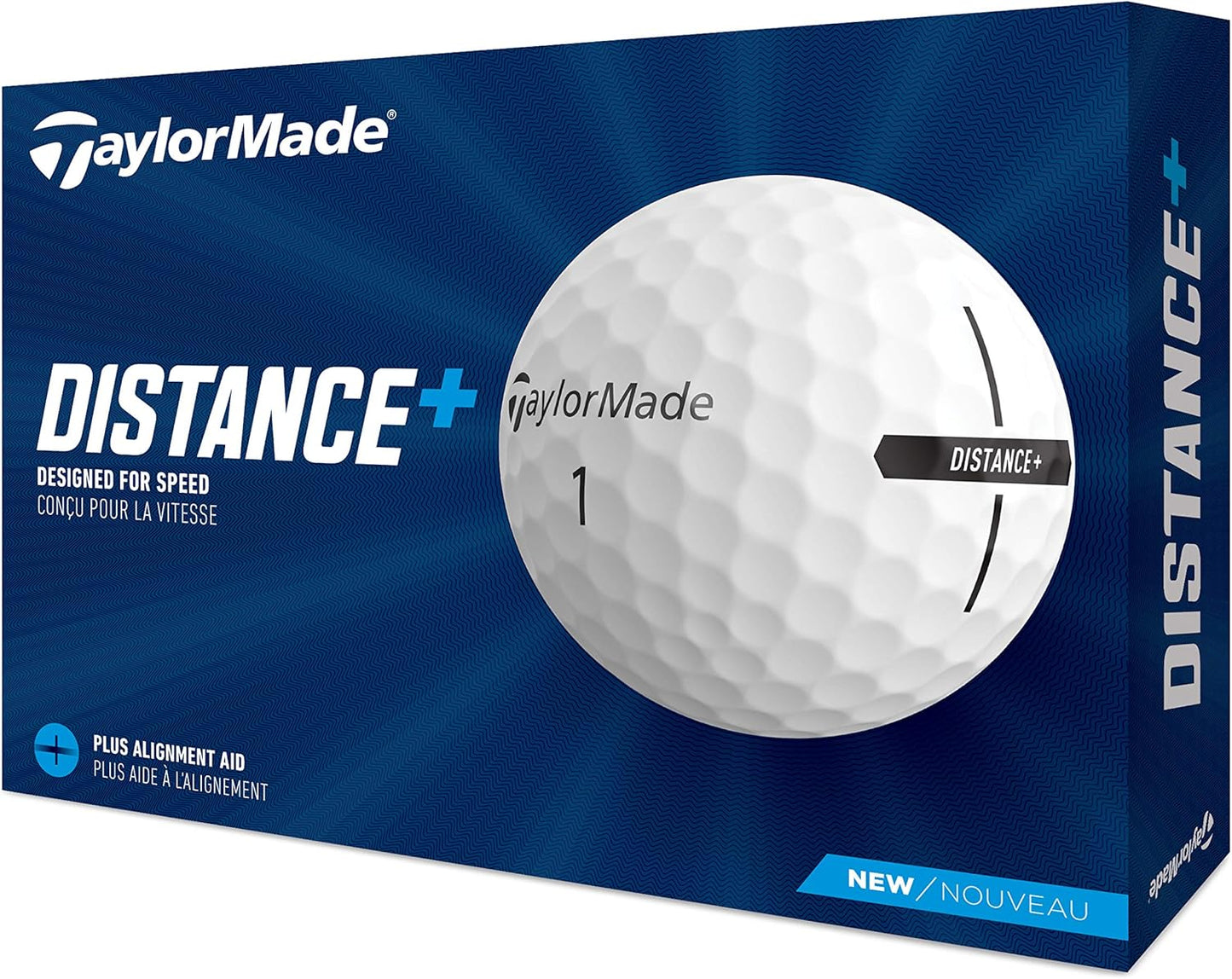 TaylorMade Golf Distance+ Balls - Enhanced Distance & Control | Ideal for All Skill Levels