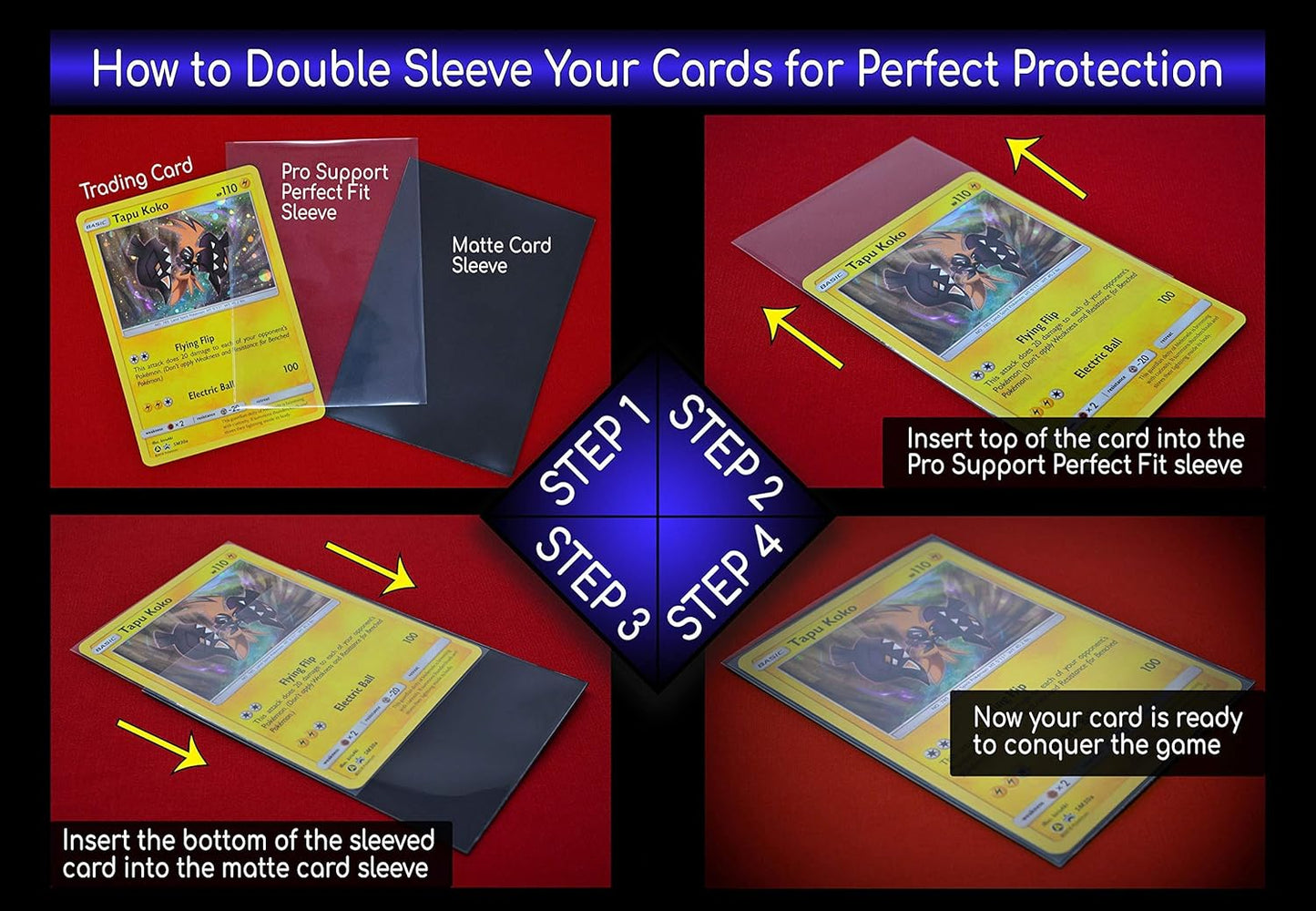 Pro Support 400 Premium Ultra Clear Card Sleeves - Ideal for Double-Sleeving | Compatible with Pokémon & Magic The Gathering
