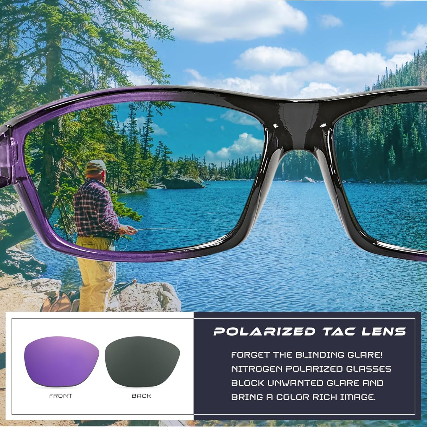 Skiennix Nitrogen Polarized Sport Sunglasses - UV400 Protection for Men & Women | Ideal for Driving & Fishing