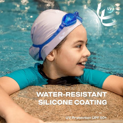 COOLMATE Swim Cap for Women, Men & Kids - Lightweight Silicone, Water-Resistant, Non-Slip Fit | Ideal for Pool & Lap Swimming