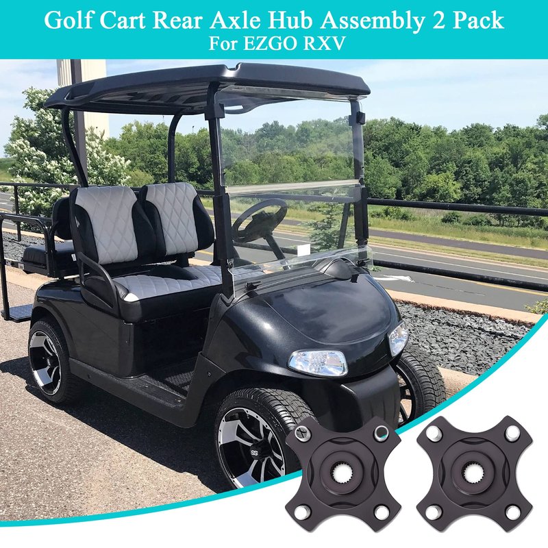 10L0L Golf Cart Rear Axle Hub Assembly Rear Wheel Hub Flange Plate for 2008-up EZGO RXV Gas & Electric Golf Cart 2 Pack OEM# 604112, 615604, 70968-G03