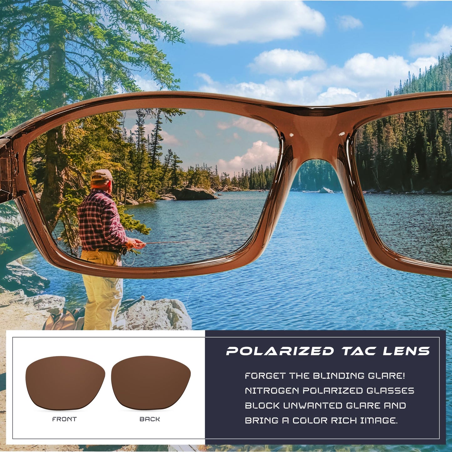 Nitrogen Polarized Wrap Around Sport Sunglasses for Men Women UV400 Driving Fishing Running Sun Glasses