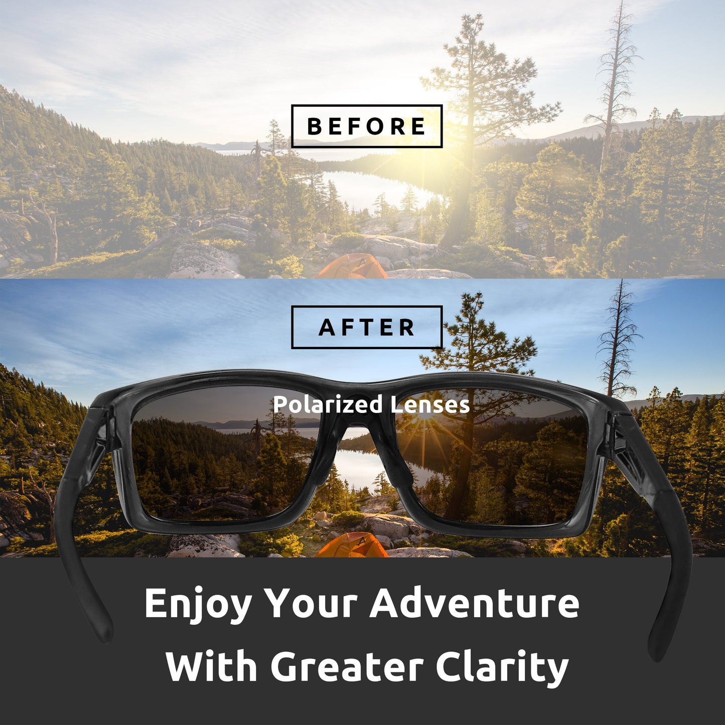 Flux Verano Polarized Sports Sunglasses for Men and Women UV400 Protection Active Lifestyles (Xtal.G/Grey)