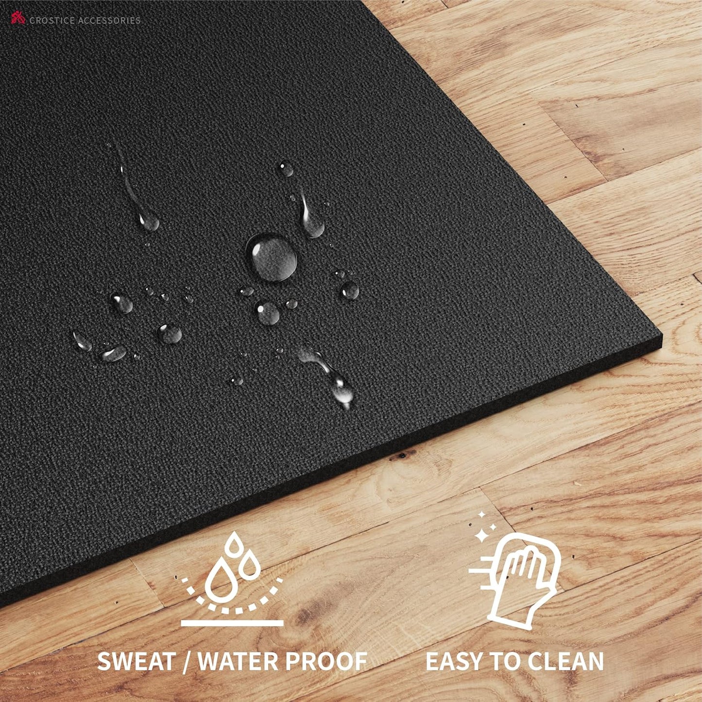 Peloton Double Mat - 6mm Thick Exercise Mat for Bike & Rowing Machines | Protects Hardwood Floors
