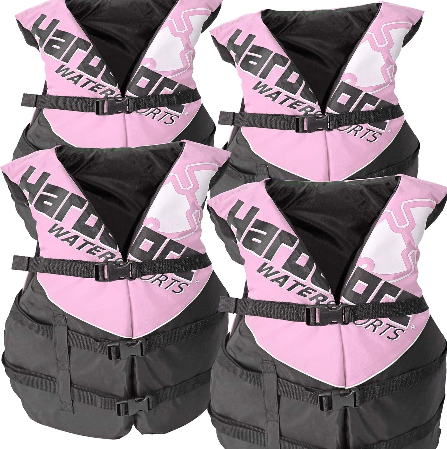 Coast Guard Type III PFD Life Jacket - 4 Pack Adult Flotation Vests for Kayaking & Jet Skiing