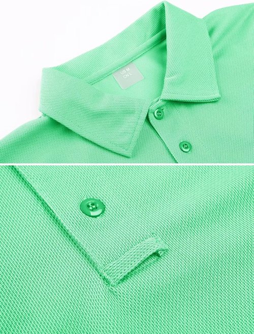 MAGCOMSEN Men's Quick Dry Tactical Polo Shirt - Performance Short Sleeve Golf Jersey, Comfortable Fit