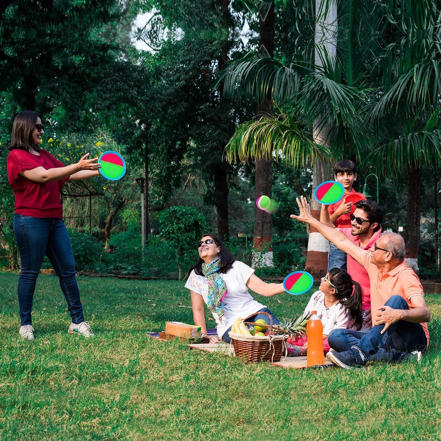 Ayeboovi Toss and Catch Ball Game - Fun Outdoor Toy for Kids Aged 3-10 | Perfect for Yard and Beach Games