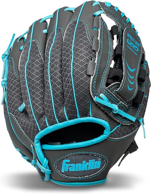 Franklin Sports Youth Teeball Gloves - Shok Sorb Baseball Mitt for Boys & Girls - 10.5 Inch Size