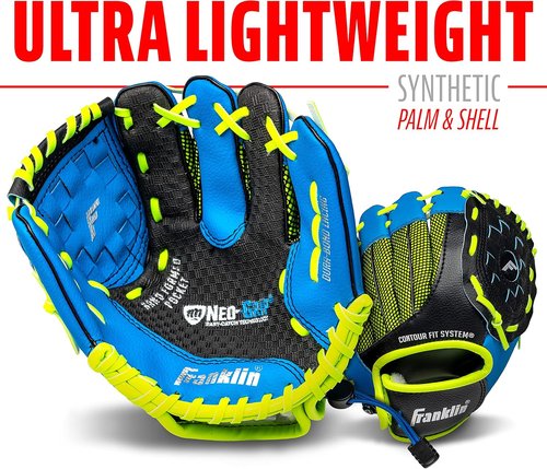 Franklin Sports Kids Baseball Glove - NeoGrip Youth T-Ball Mitt for Boys & Girls - Durable, Lightweight Design