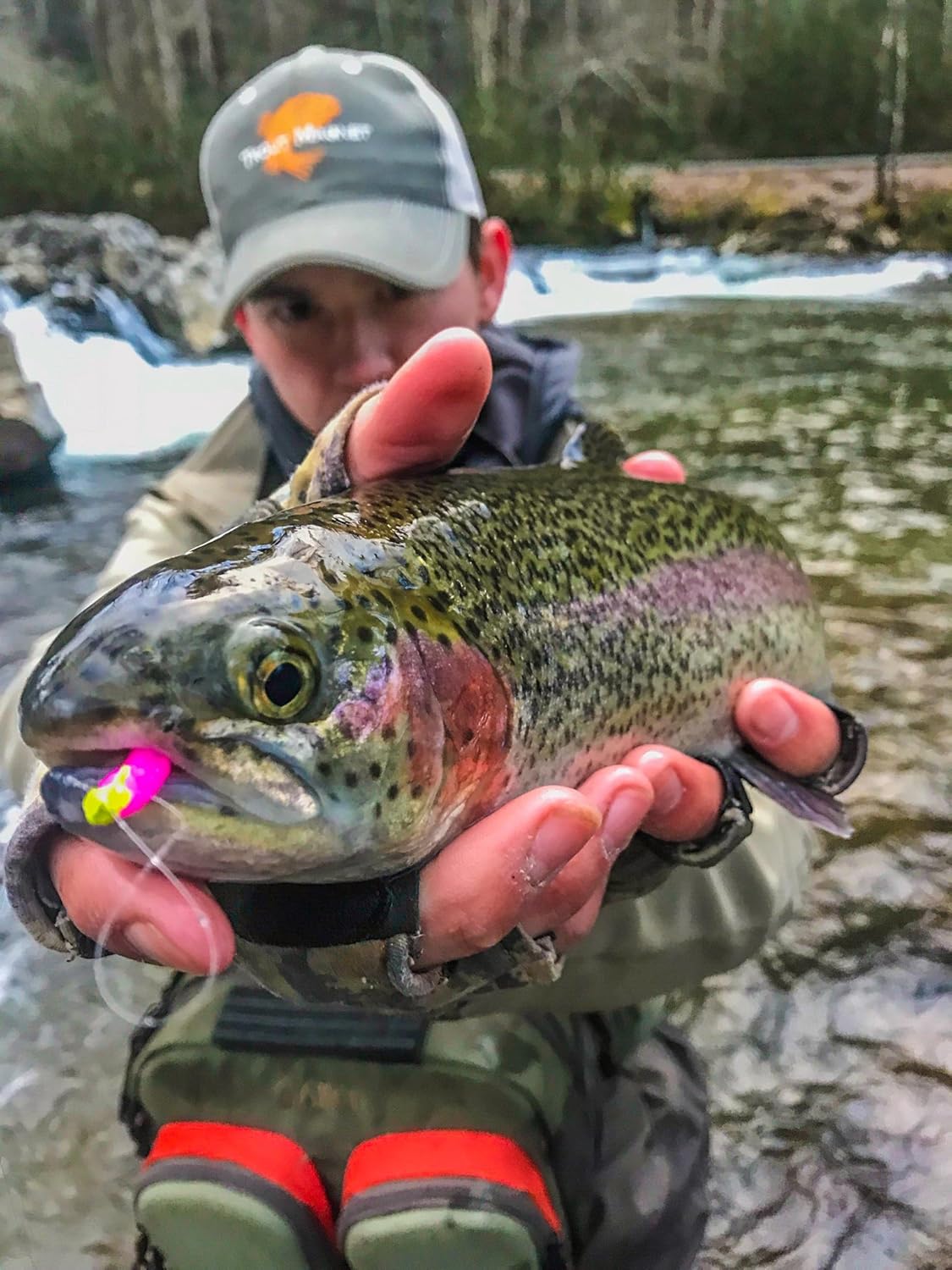 Trout Magnet Phantom Fluorocarbon Leader - Ultra-Invisible 100% Fluorocarbon Clear Fishing Line | 50 Meter Spool